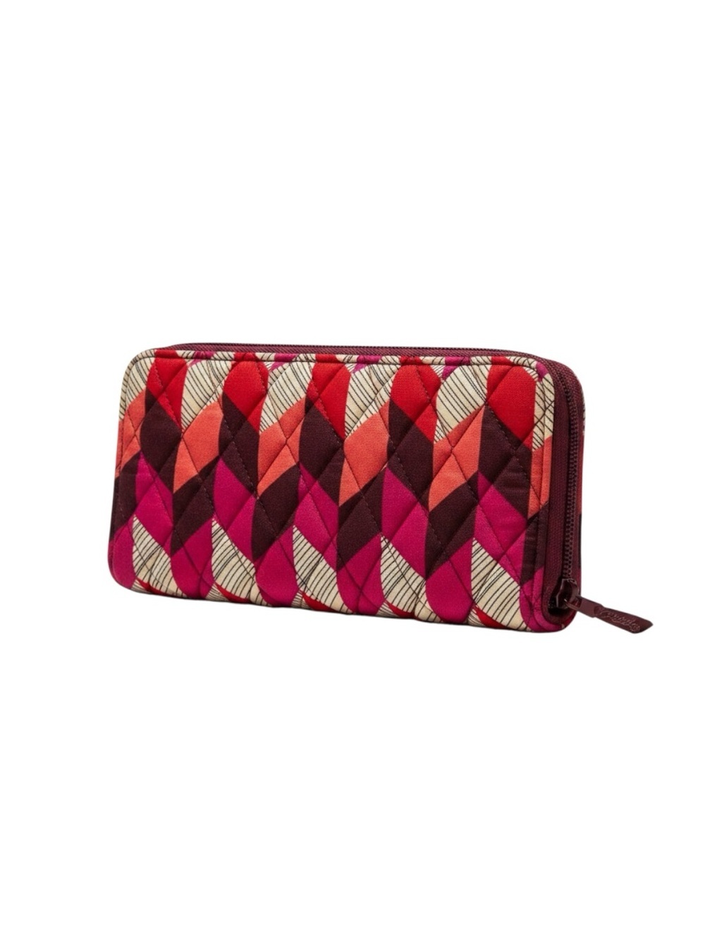 Vera Bradley Bohemian Chevron Claret Zip Around Wallet